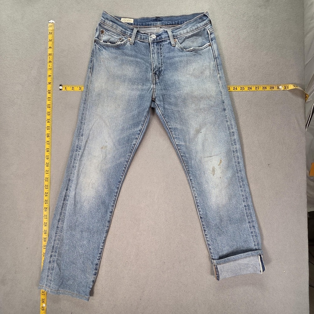 Levis 511 Jeans‎ Mens Selvedge Light Wash Blue Denim Slim Tapered Fits 28x28